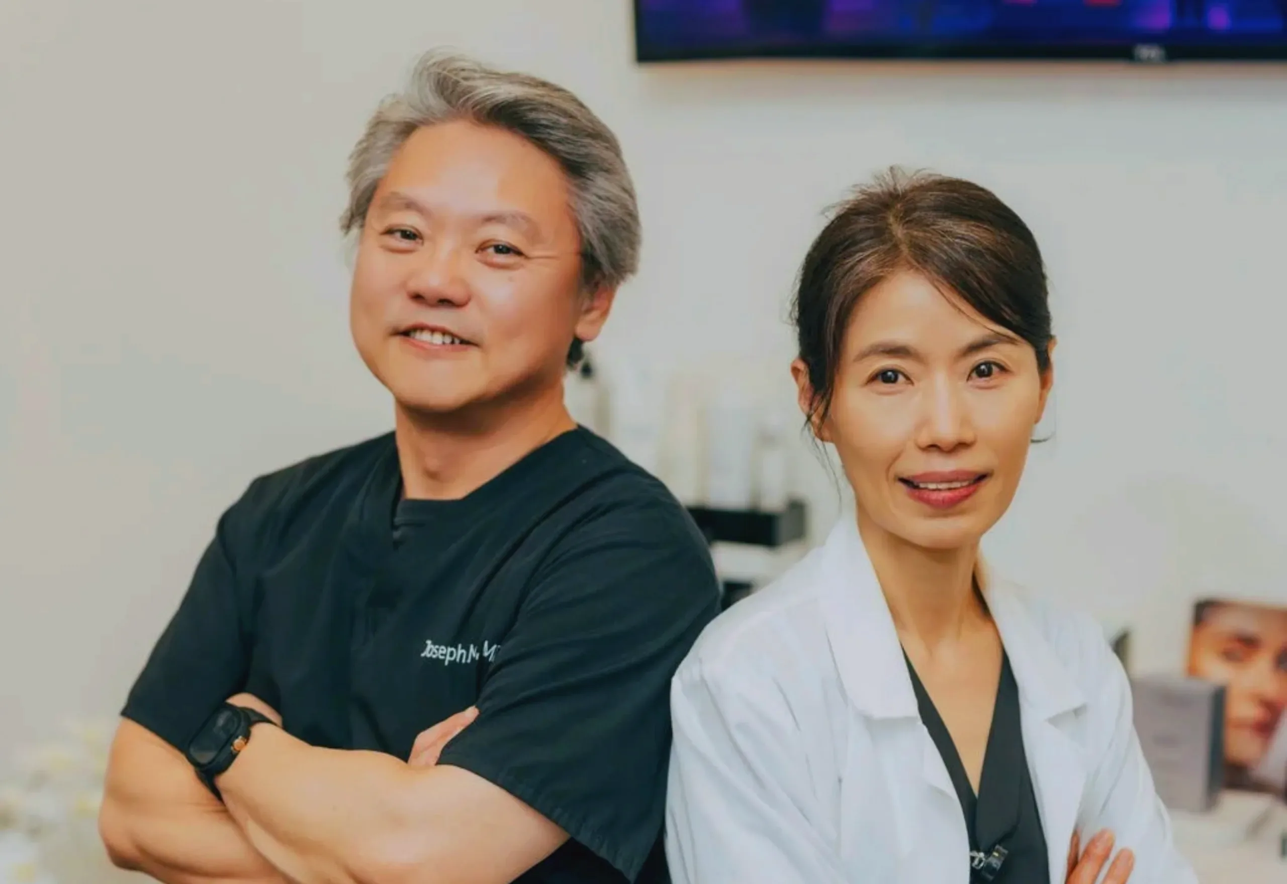 Dr. Joseph Kim and Dr. May Kim together at the clinic